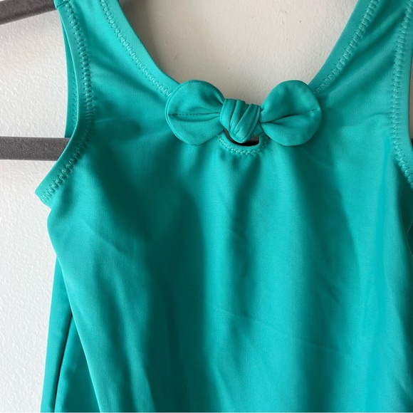 🌼 5/$25 Old Navy Girl Green One-Piece Swimsuit 12–18M | Bow Front Bathing Suit - Picture 2 of 7